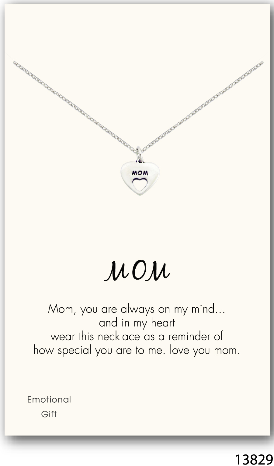 Mom\'s heart silver pendant